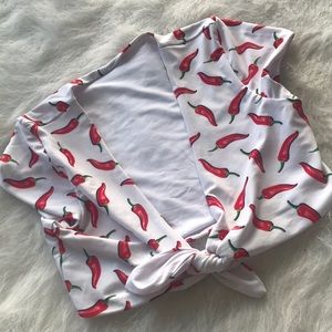 CHILI PEPPER BIKINI TOP